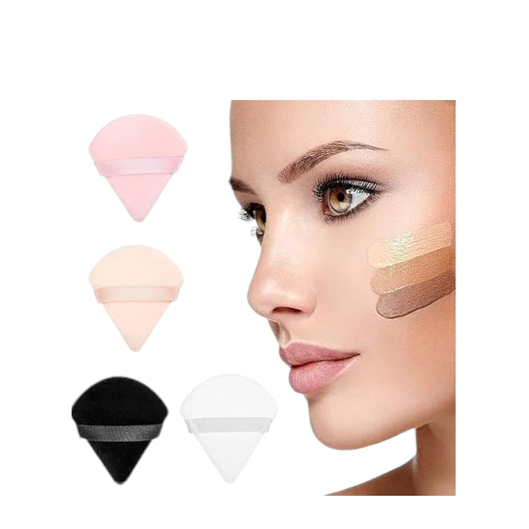 إسفنجة للبودرة السائبة وكريم الأساس - 4 قطع