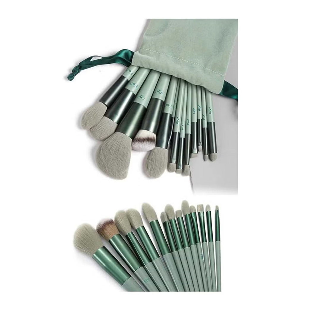 مجموعة فرش مكياج احترافية - 13 قطعة