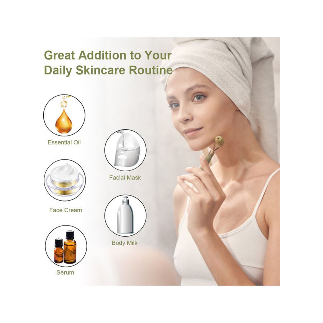 طقم أداة تدليك وجه - أخضر