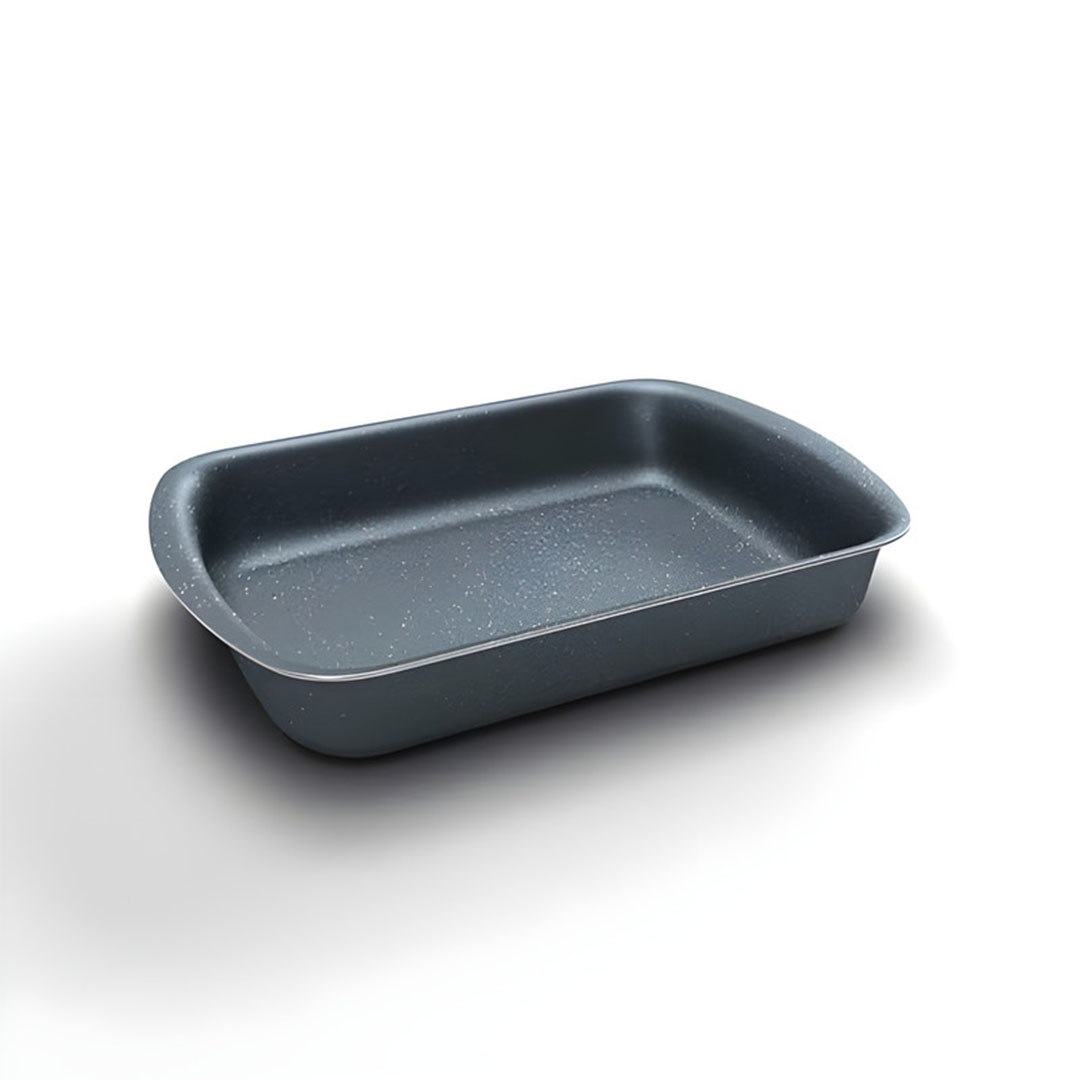 صنية فرن غويطة تروفال جرانيت مستطيل - مقاس 35 - بني