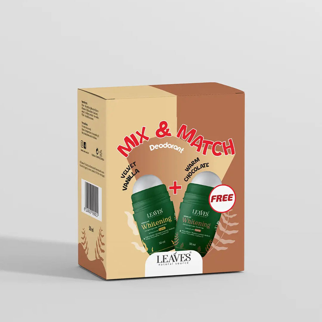 مزيل عرق من ليڤز برائحة الفانيليا المخملية + الشوكولاتة الدافئة - 50 مل + 50 مل