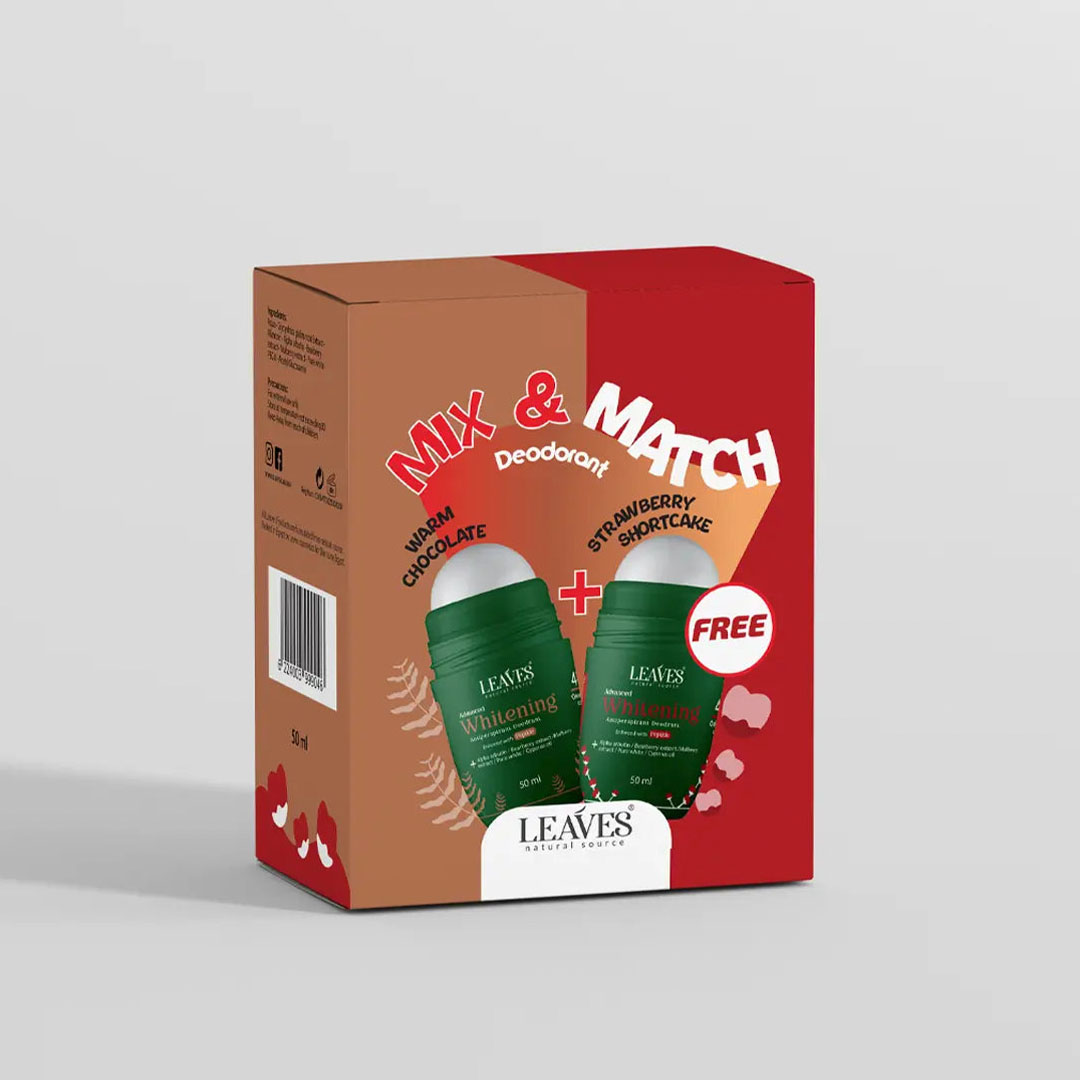 مزيل عرق من ليڤز برائحة الشوكولاتة الدافئة + كعكة الفراولة - 50 مل + 50 مل