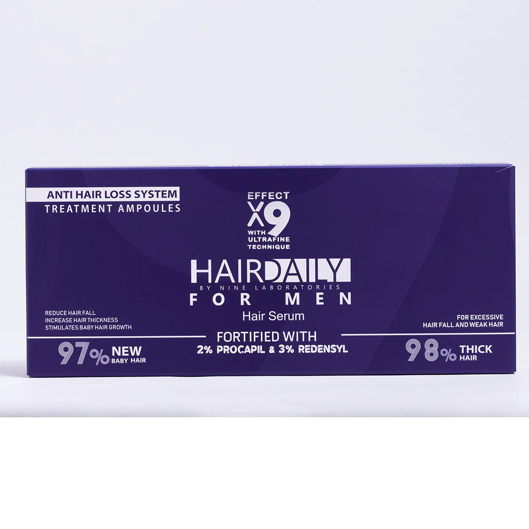 أمبولات الشعر اليومية للرجال من هير ديلي - 5 قطع - 12 مل