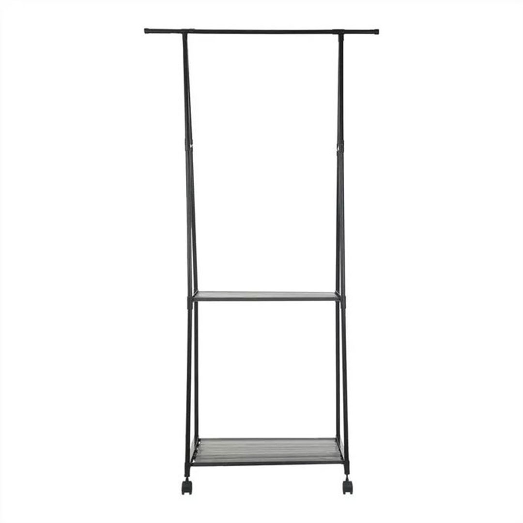 استاند ملابس 2 رف هرمي - أسود