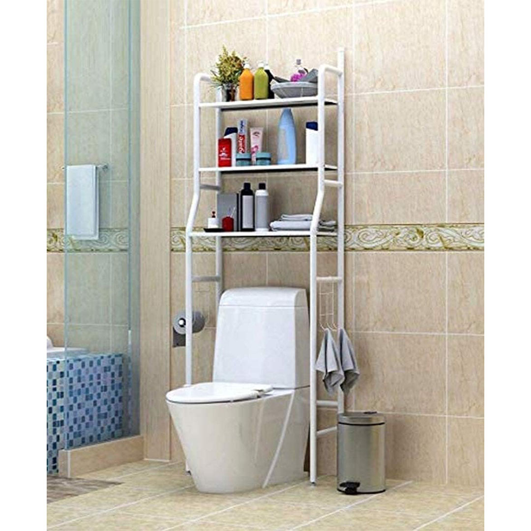 رف تخزين - 3 طبقات - أبيض