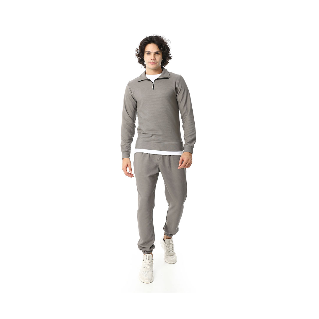ترينج رجالي كاجوال - رمادي A25