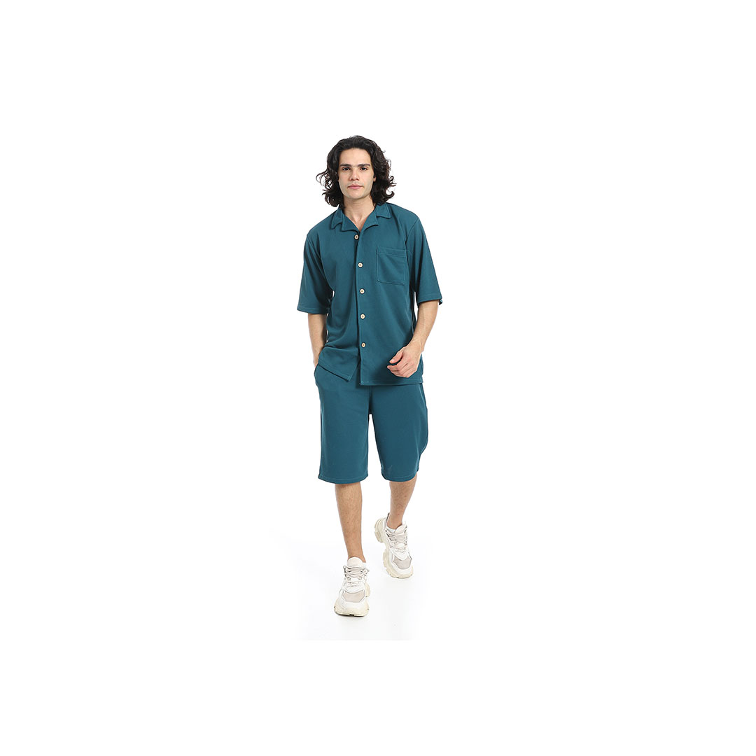 طقم قميص وشورت بيكيه رجالي - a31