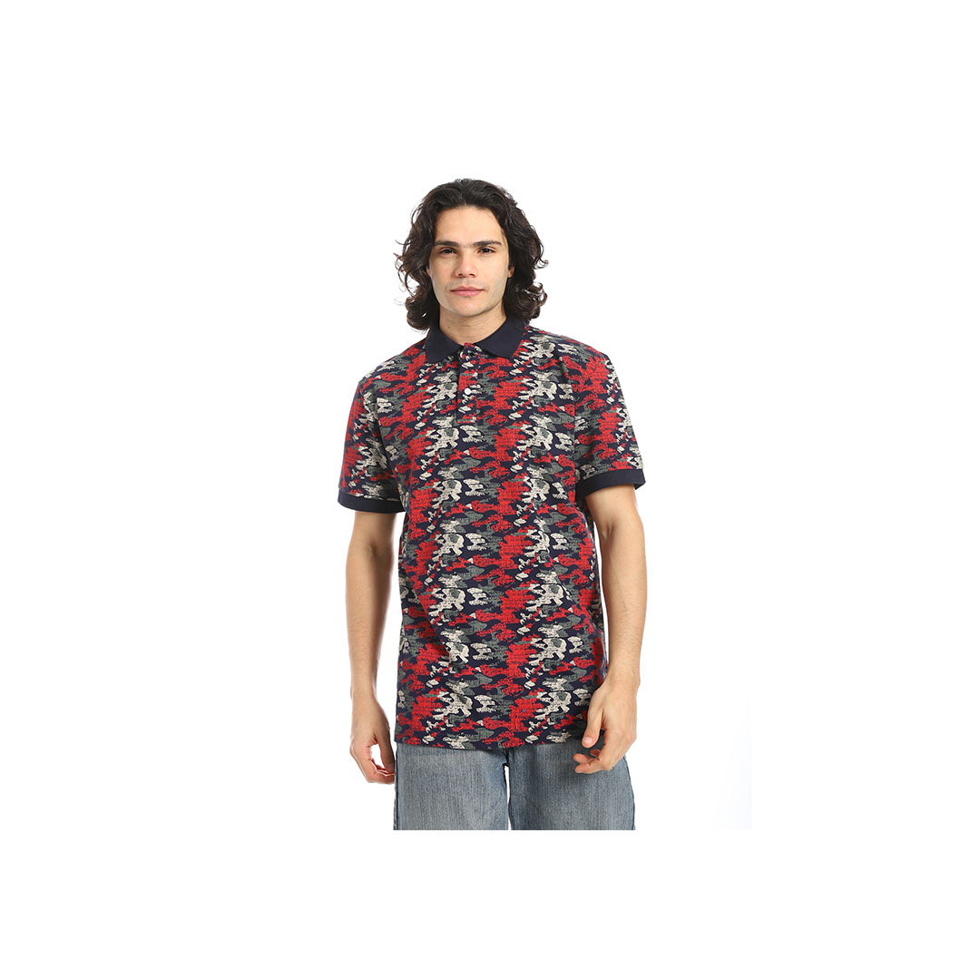 قميص بولو بقصّة عادية ونقش ذاتي - a38