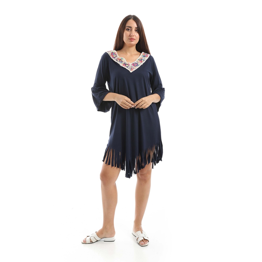 بلوزة طويلة بأكمام واسعة حريمي b38