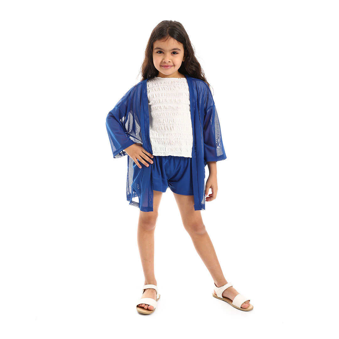 طقم كارديجان بناتي من كادي - أزرق - g131