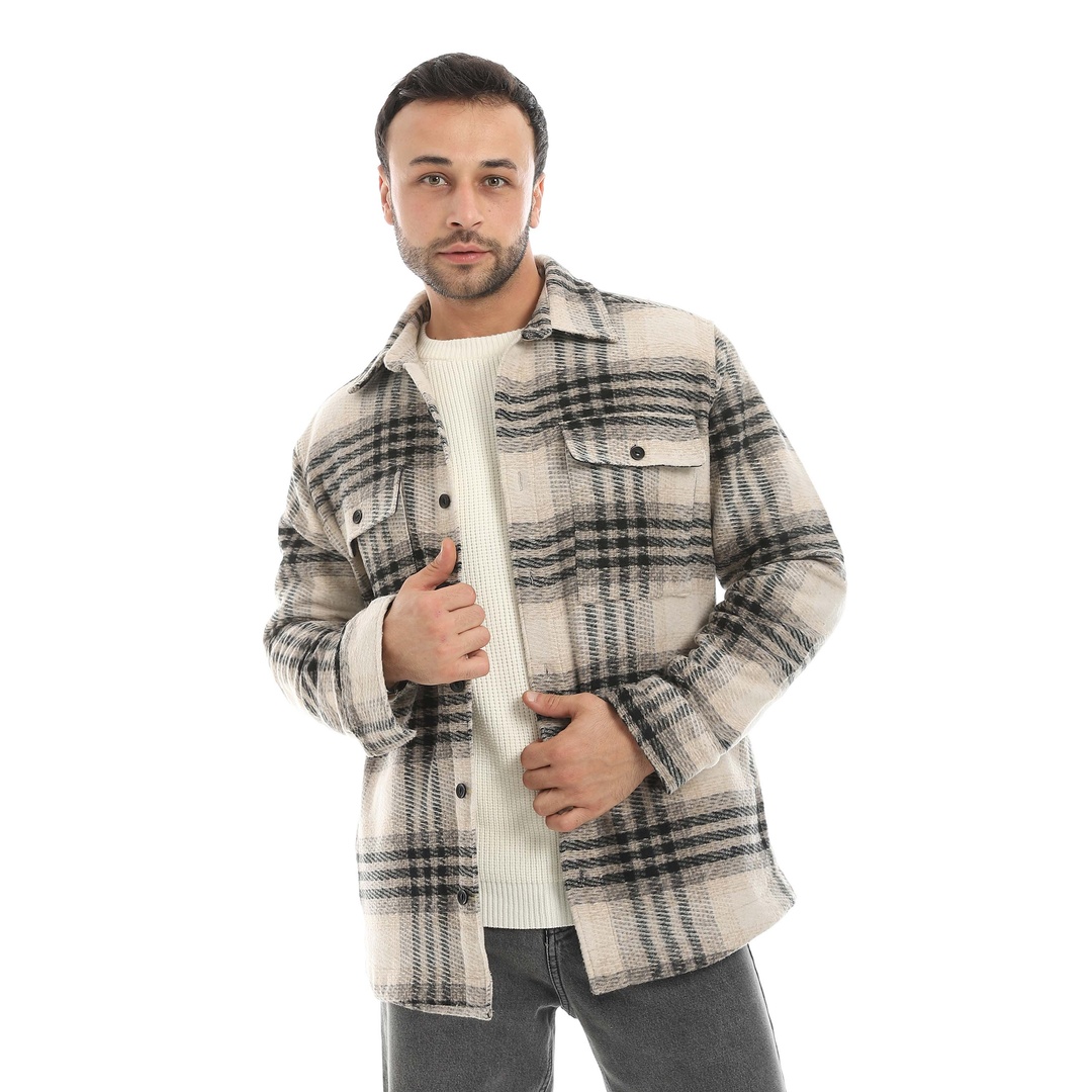 قميص شمواه كاروهات رجالي m4421