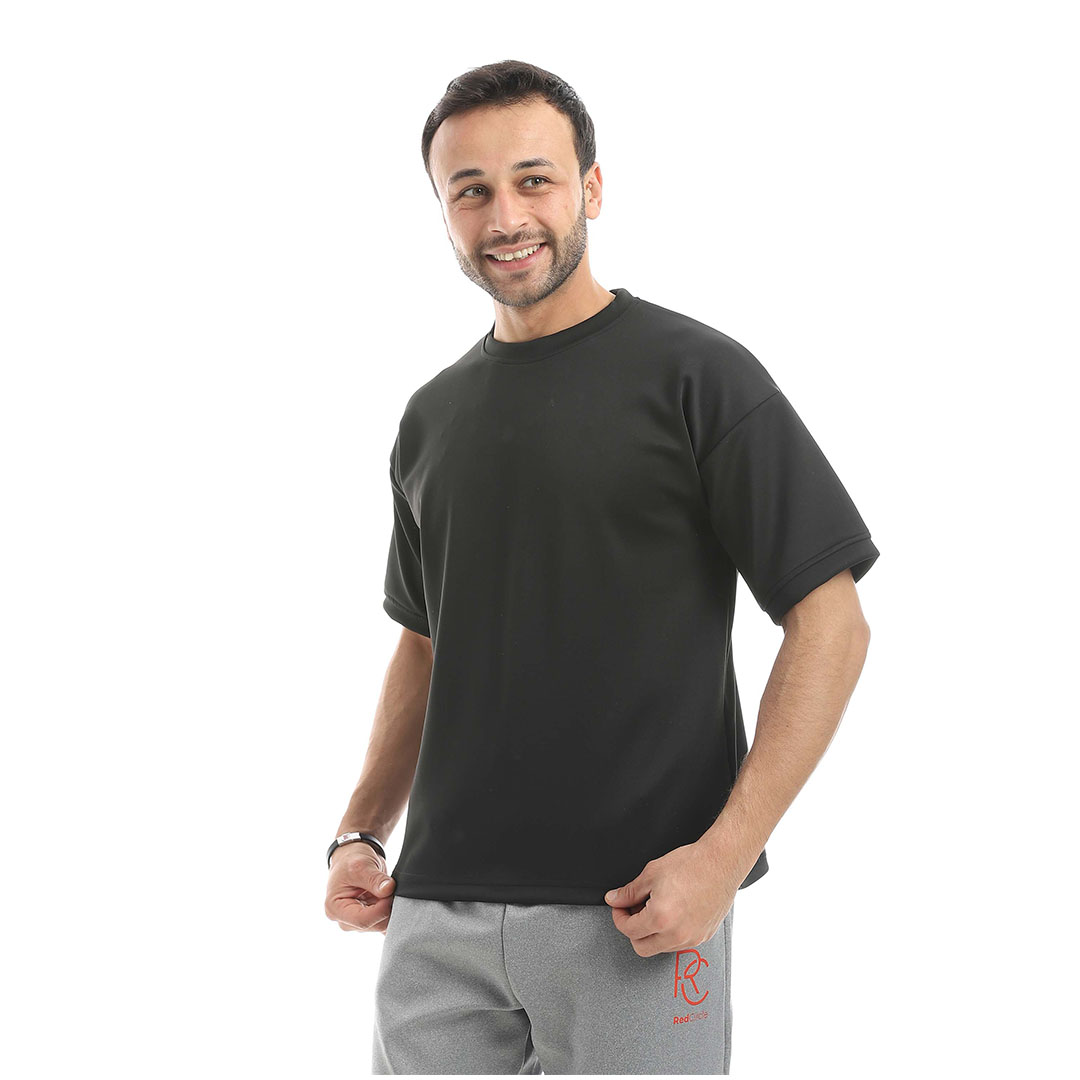 تي شيرت رجالي نصف كم أوفر سايز