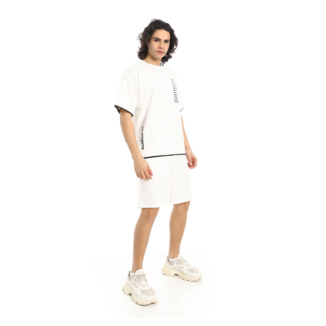 تيشيرت وشورت رجالي مطبوع a37