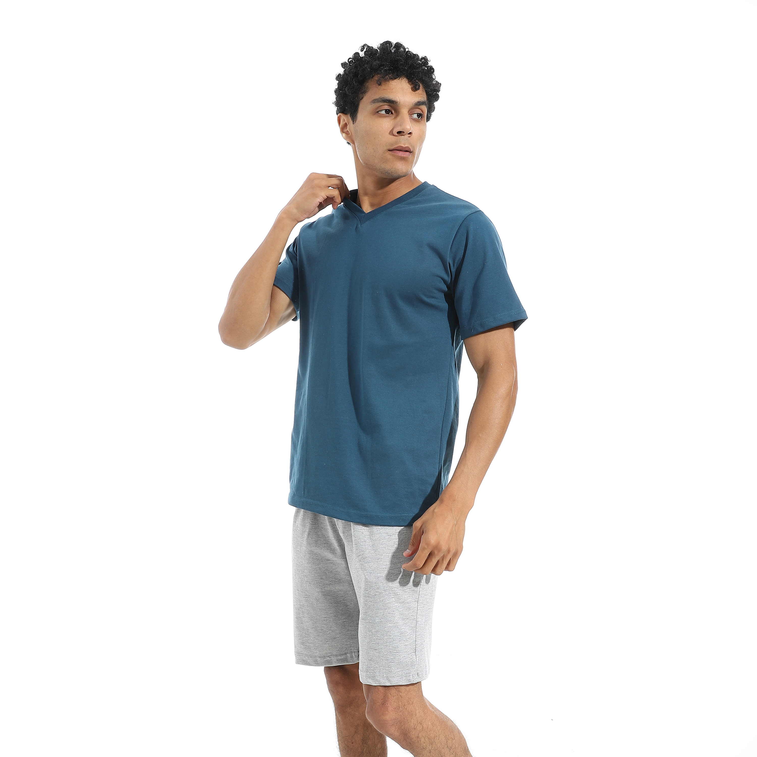 بيجامة شورت و تيشيرت رجالي - a48