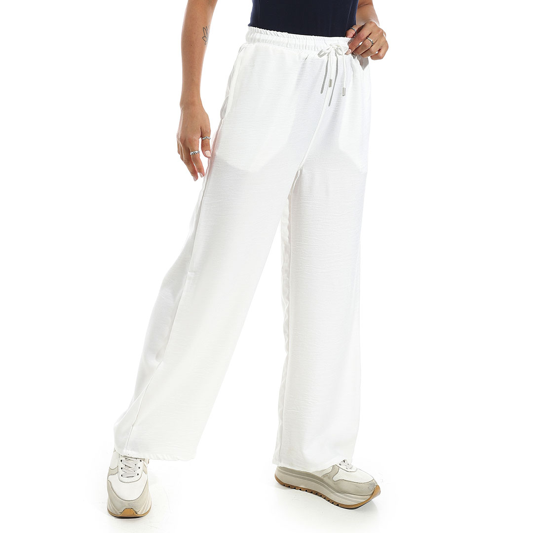 بنطلون كتان واسع الساق حريمي b25