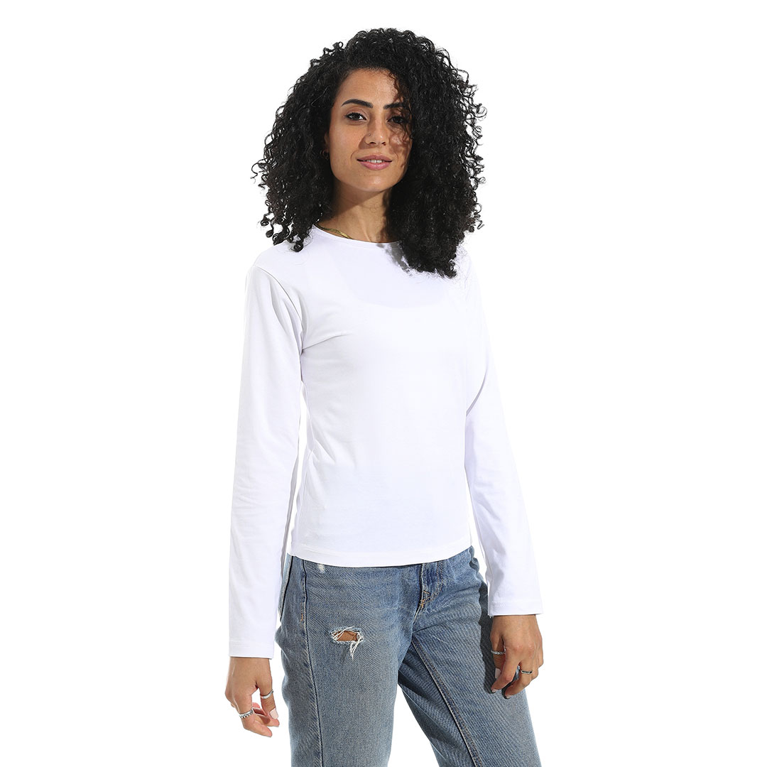 تيشيرت ليكرا بكم رقبة واسعة b28