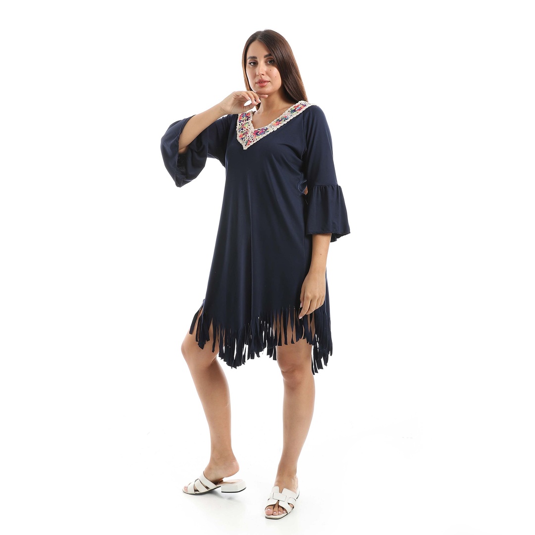 بلوزة طويلة بأكمام واسعة حريمي b38