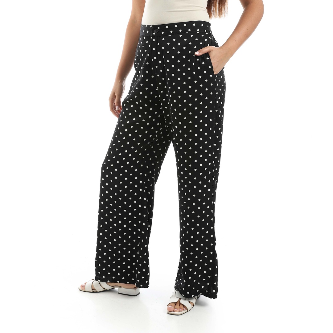 بنطلون ساتان حريمي منقوش B42