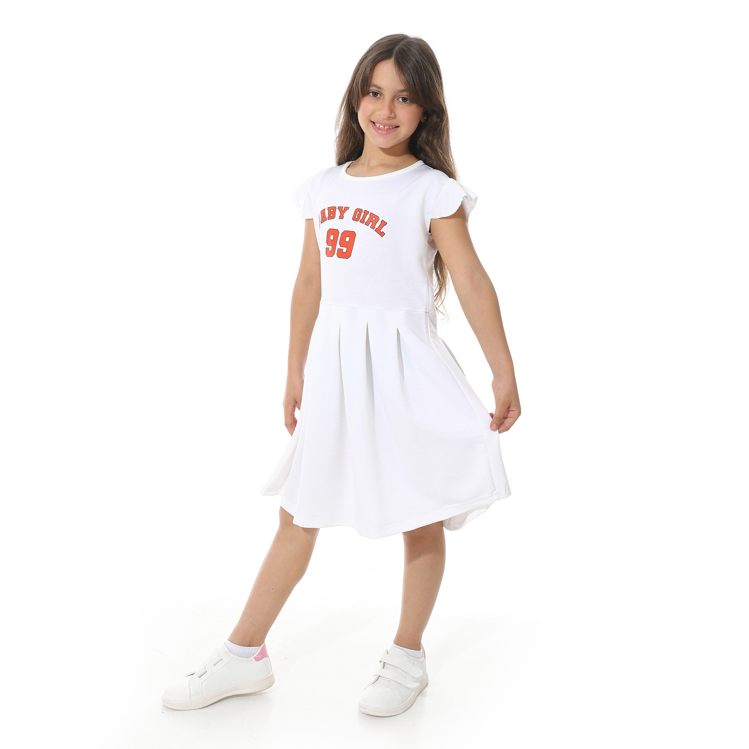 فستان مطبوع من الأمام g01