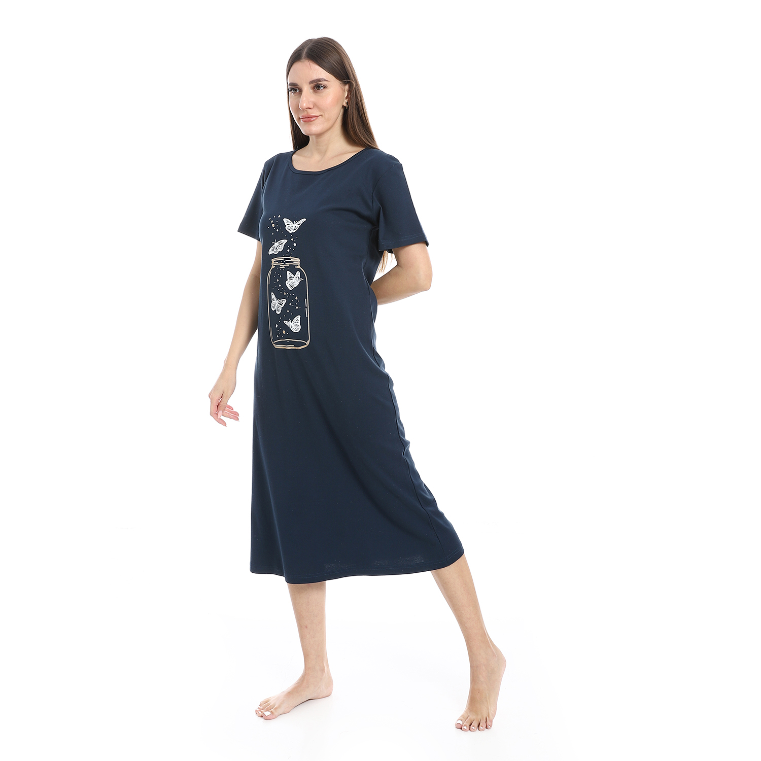 قميص نوم طويل بأكمام قصيرة h05