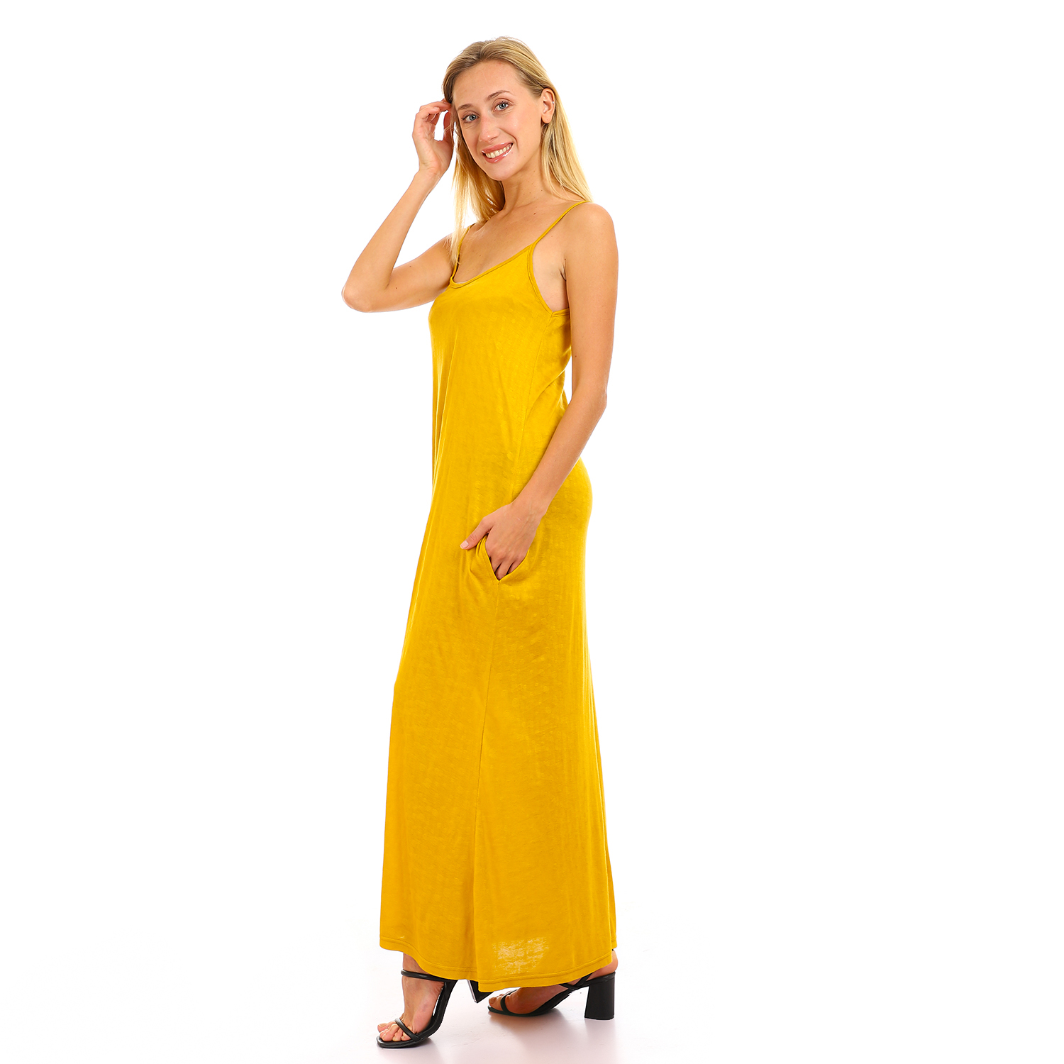 قميص نوم نسائي بأكمام سباغيتي من كادي - مسطردة - s2090