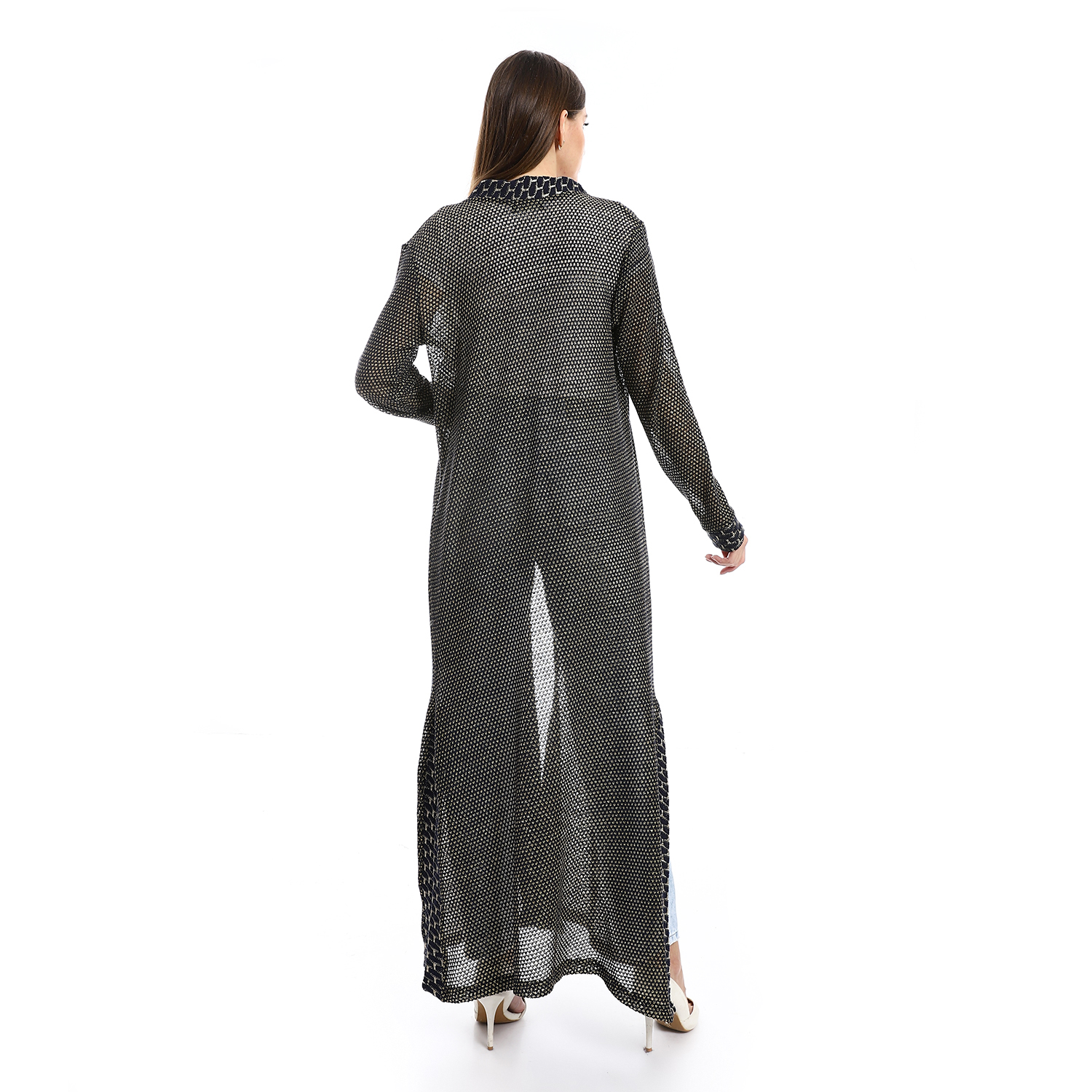 كارديجان بأكمام طويلة وأربطة - كحلي - 33241