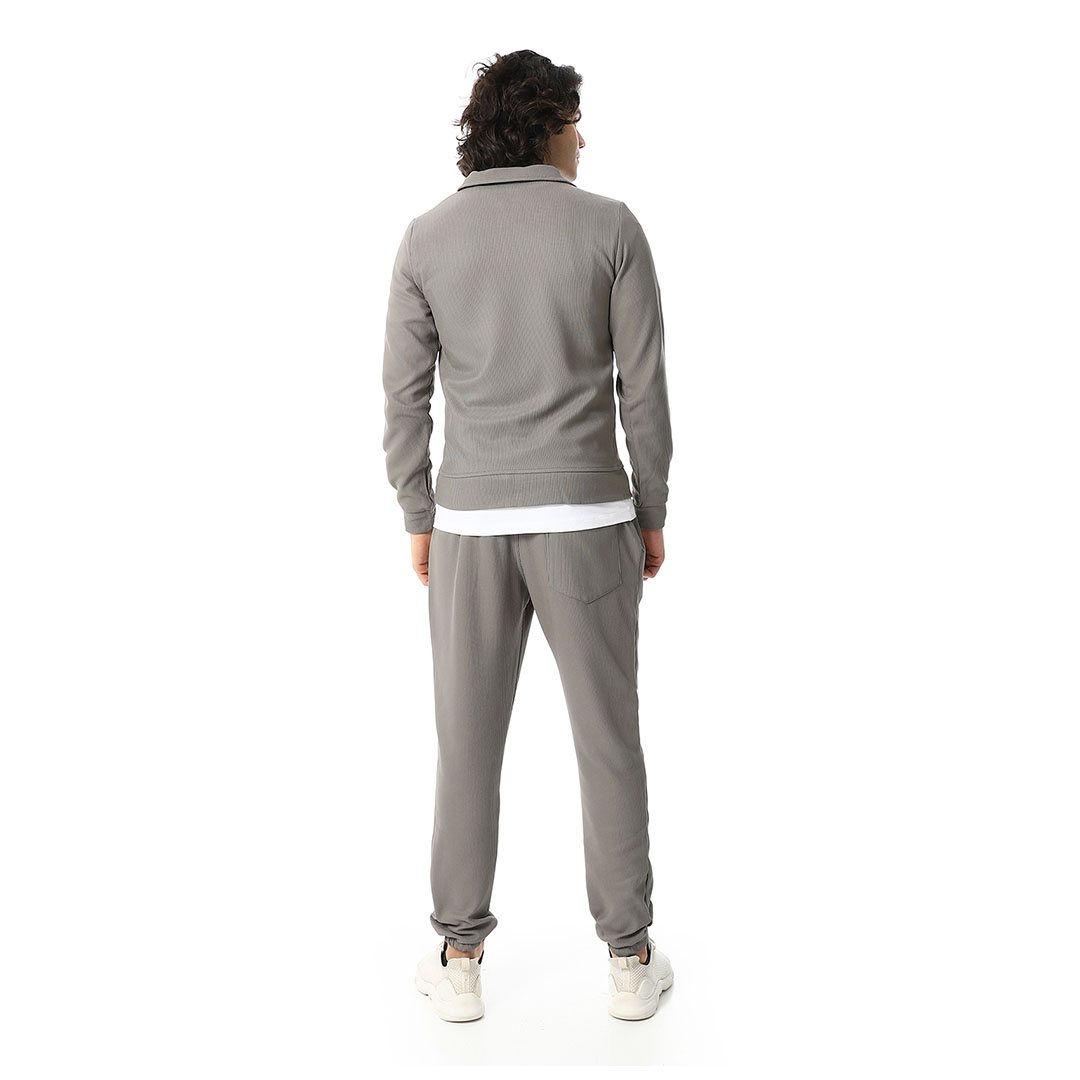 ترينج رجالي كاجوال - رمادي A25