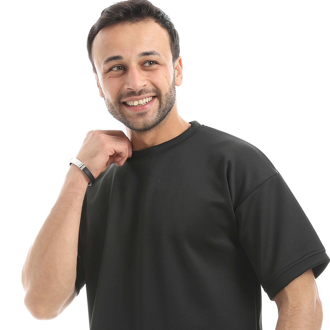 تي شيرت رجالي نصف كم أوفر سايز