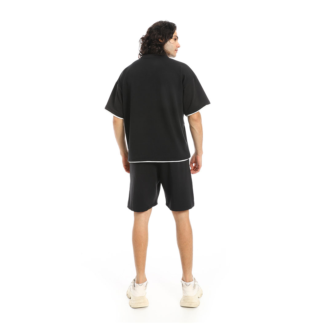 تيشيرت وشورت رجالي مطبوع a37