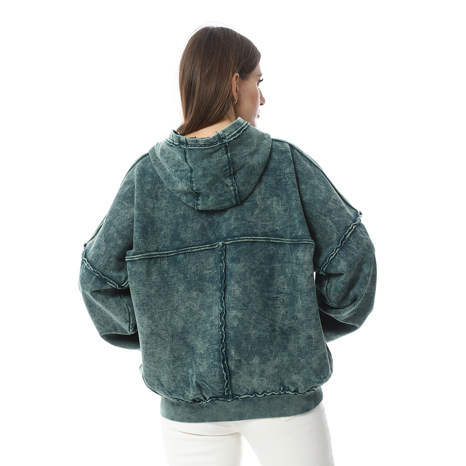 سويت شيرت بسوستة حريمي - زيتي - B14