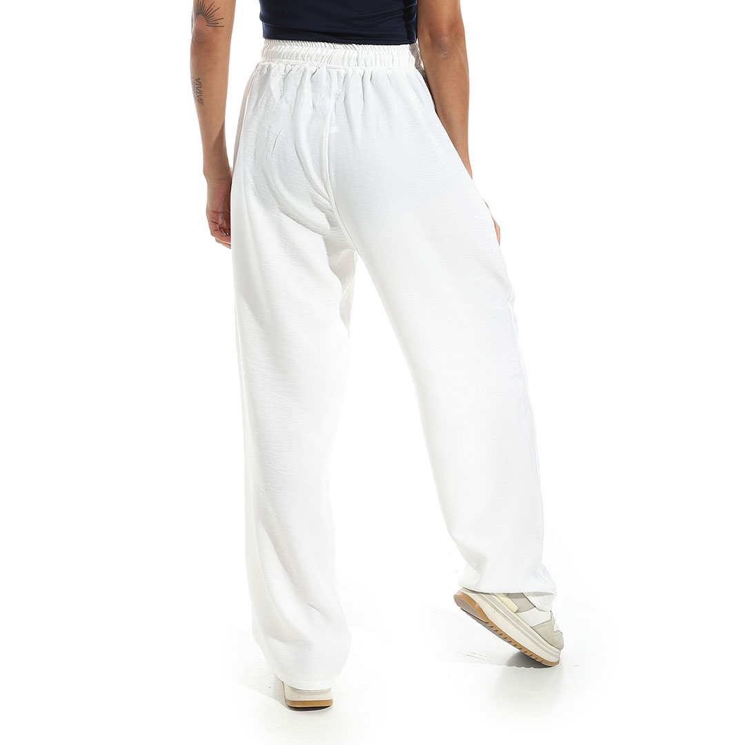 بنطلون كتان حريمي واسع الساق b26