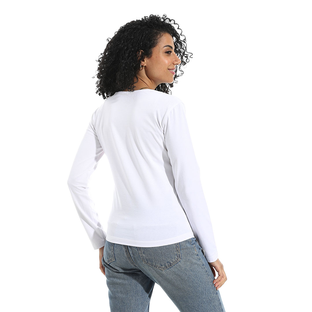 تيشيرت ليكرا بكم رقبة واسعة b27