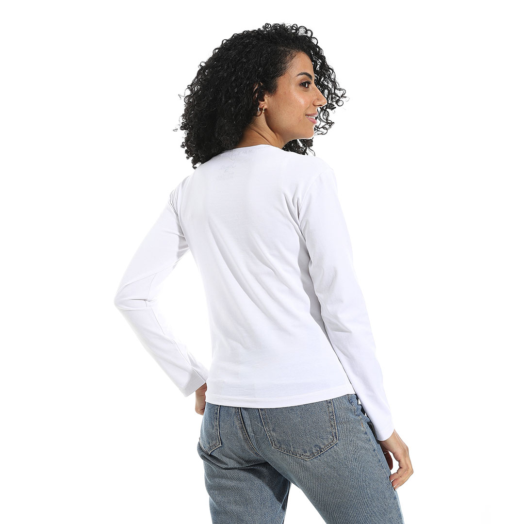 تيشيرت ليكرا بكم رقبة واسعة b28