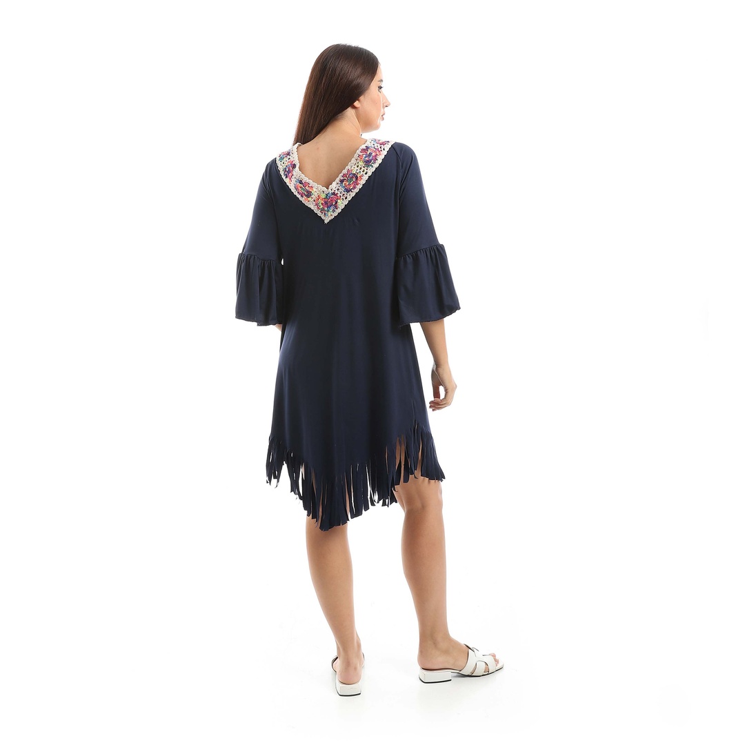 بلوزة طويلة بأكمام واسعة حريمي b38