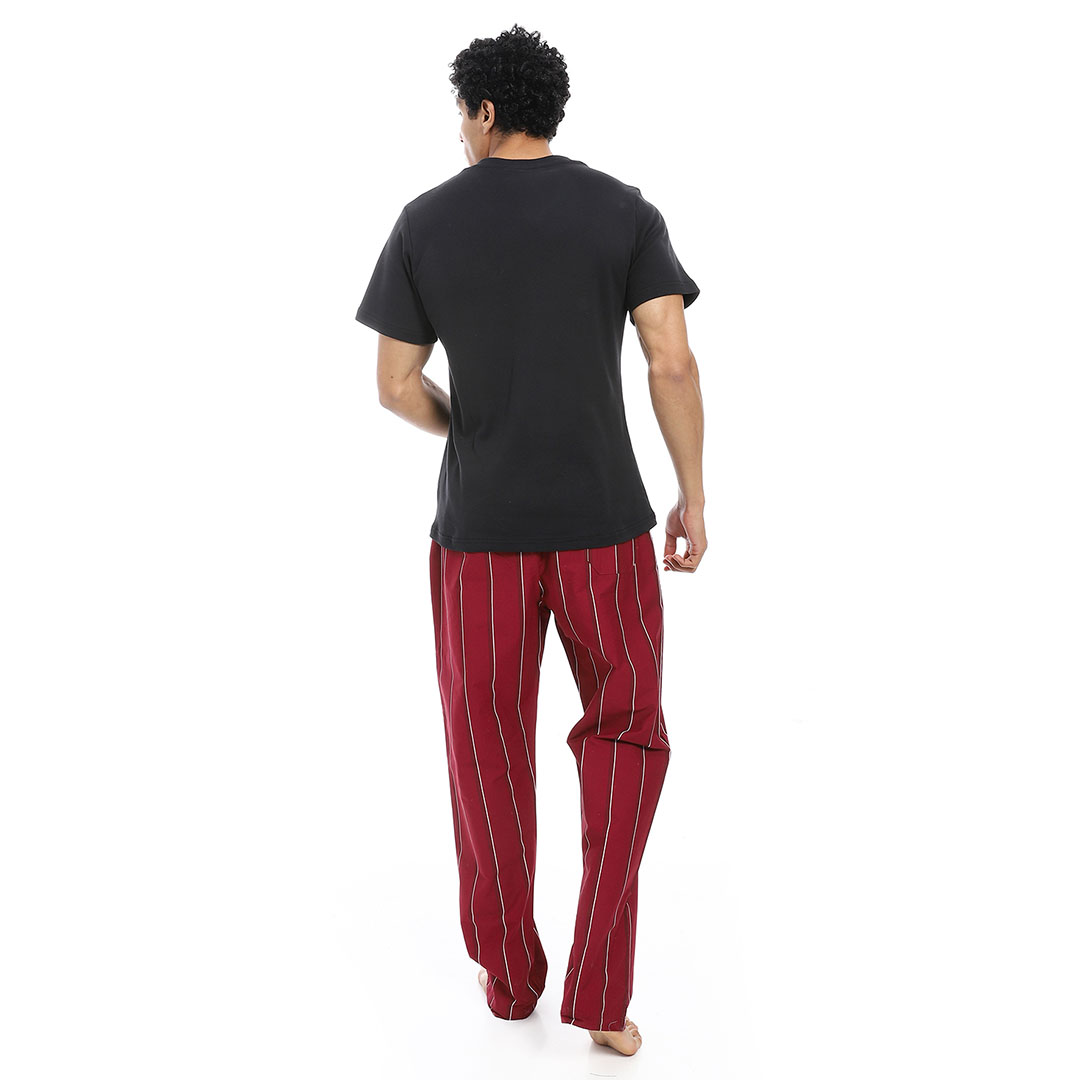 بيجامة برقبة على شكل حرف V رجالي h103