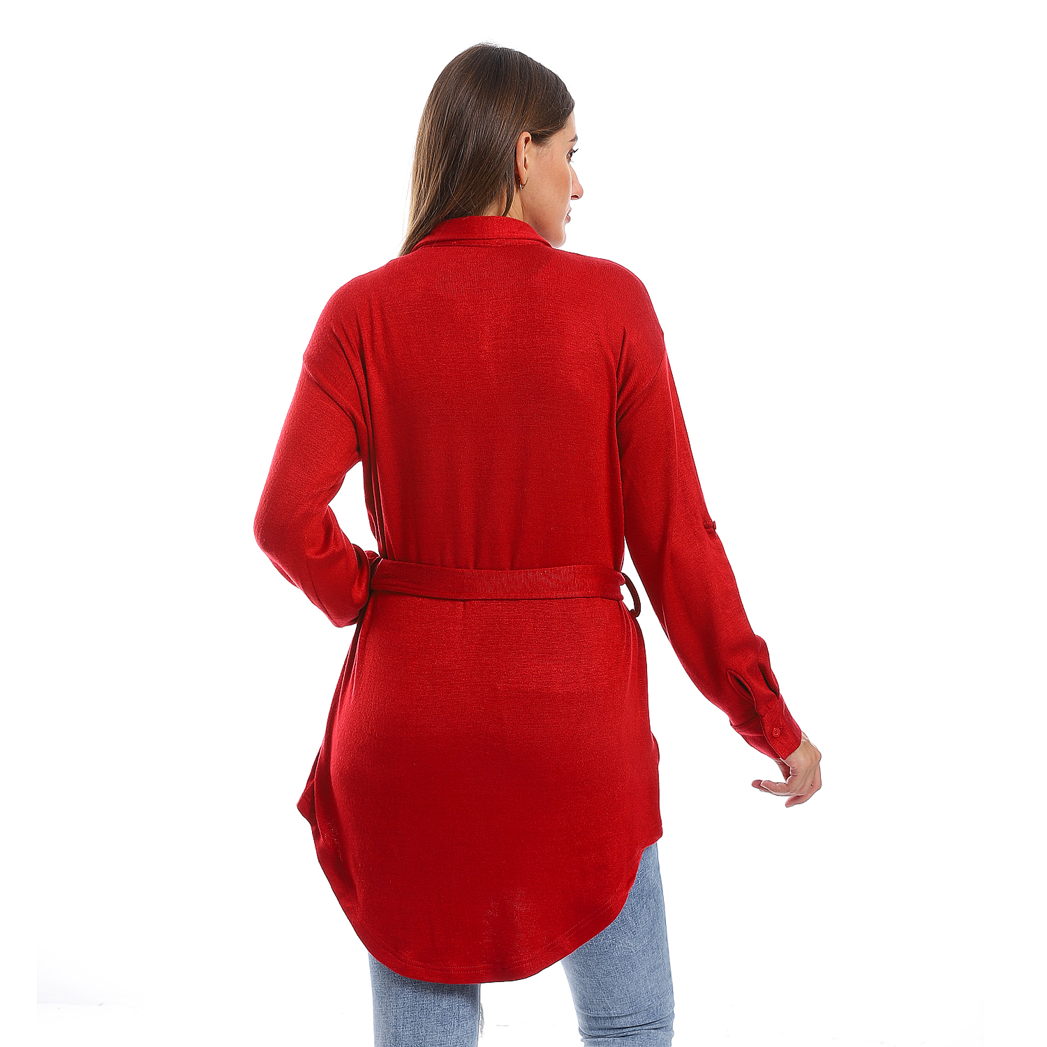 قميص بأكمام طويلة وأزرار حريمي - s2178