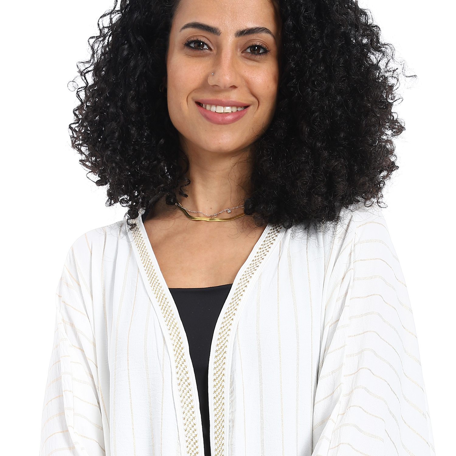 كارديجان حريمي مخطط - أوف وايت 33272