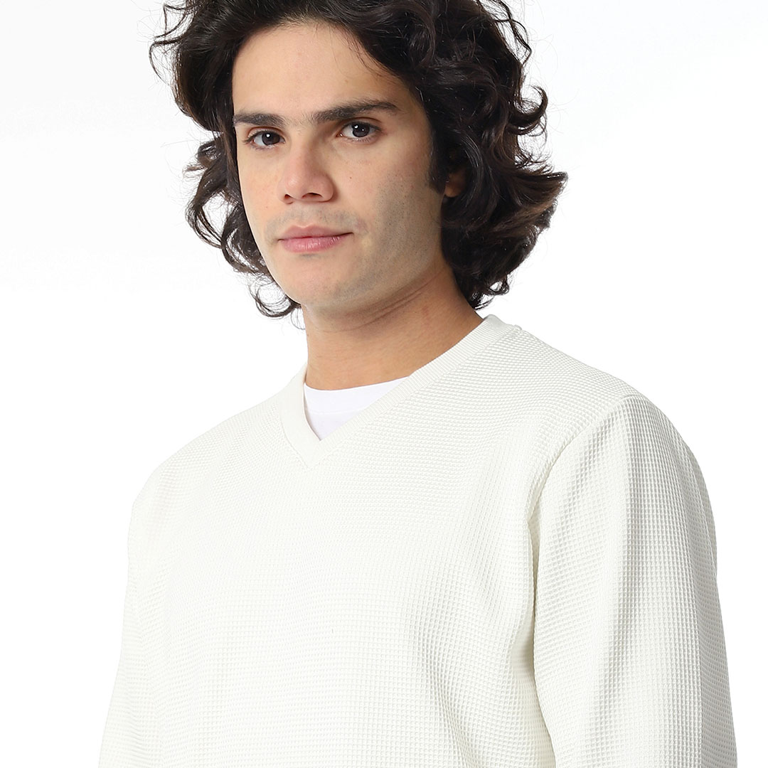 بلوفر رقبة شكل v رجالي A02