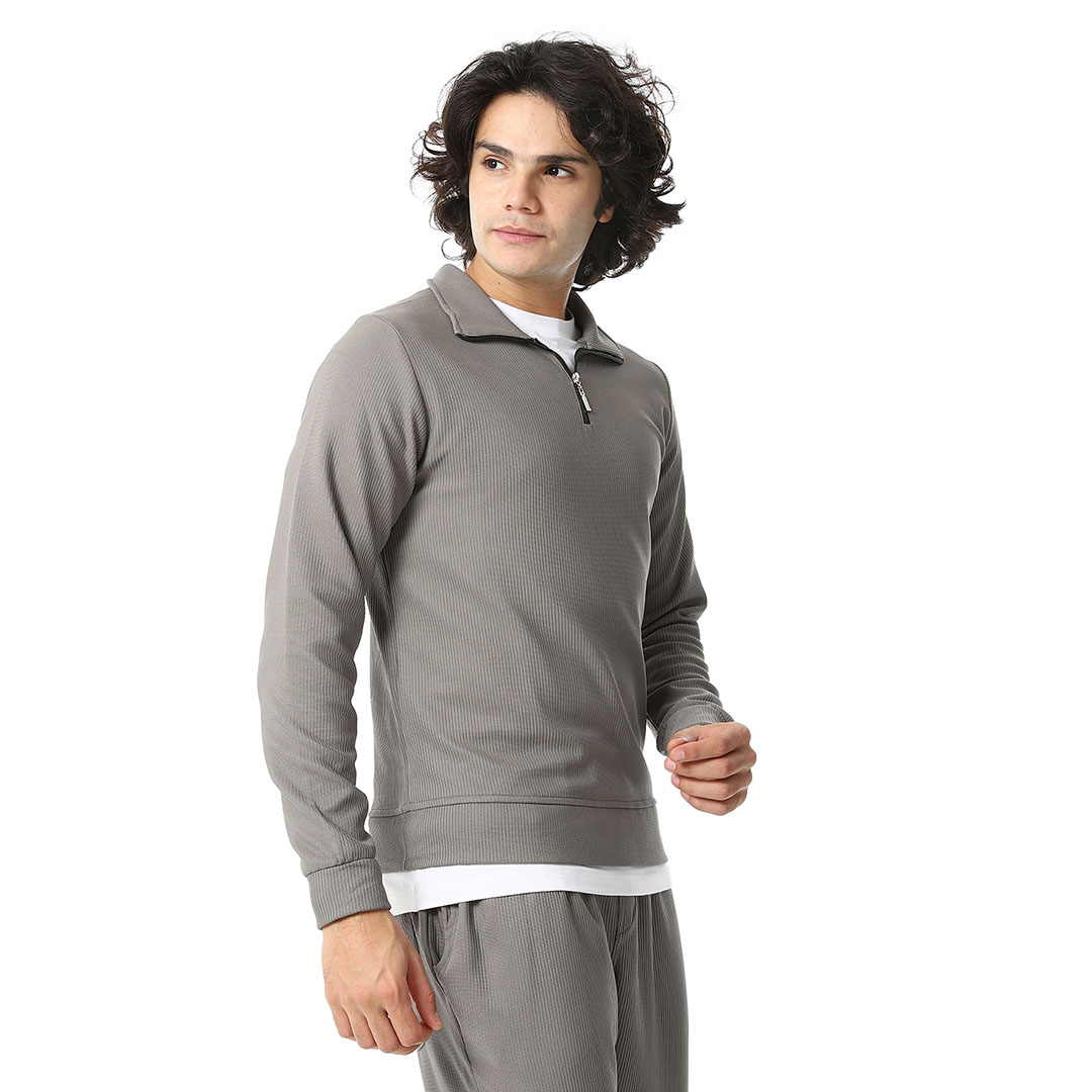 ترينج رجالي كاجوال - رمادي A25