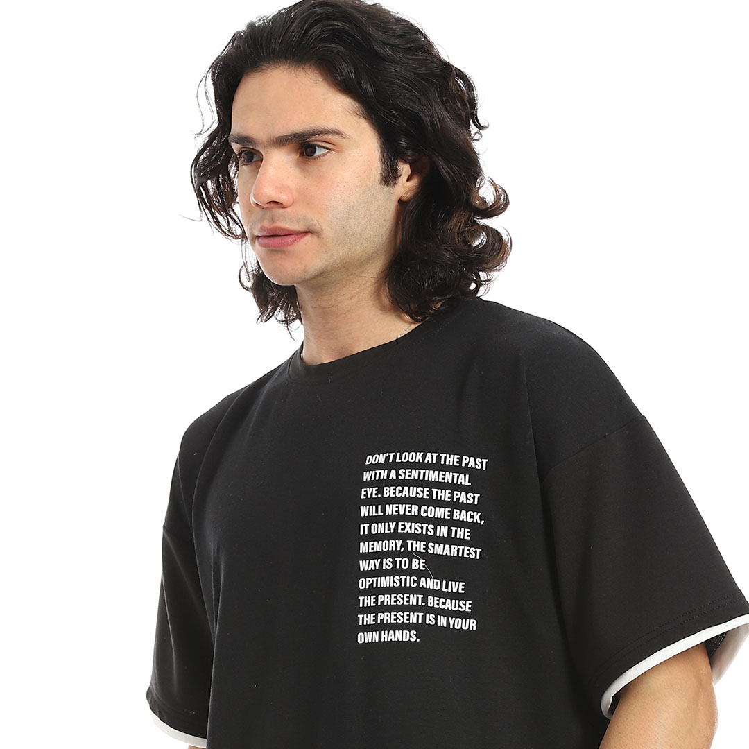 تيشيرت وشورت رجالي مطبوع a37