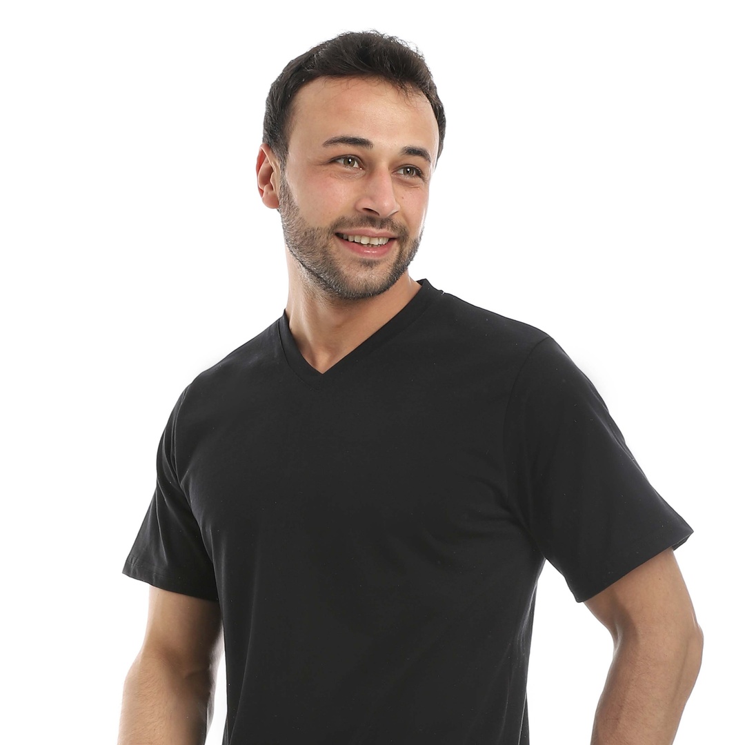 بيجامة دائرية على شكل حرف V مع شورت بسكويت رجالي a59