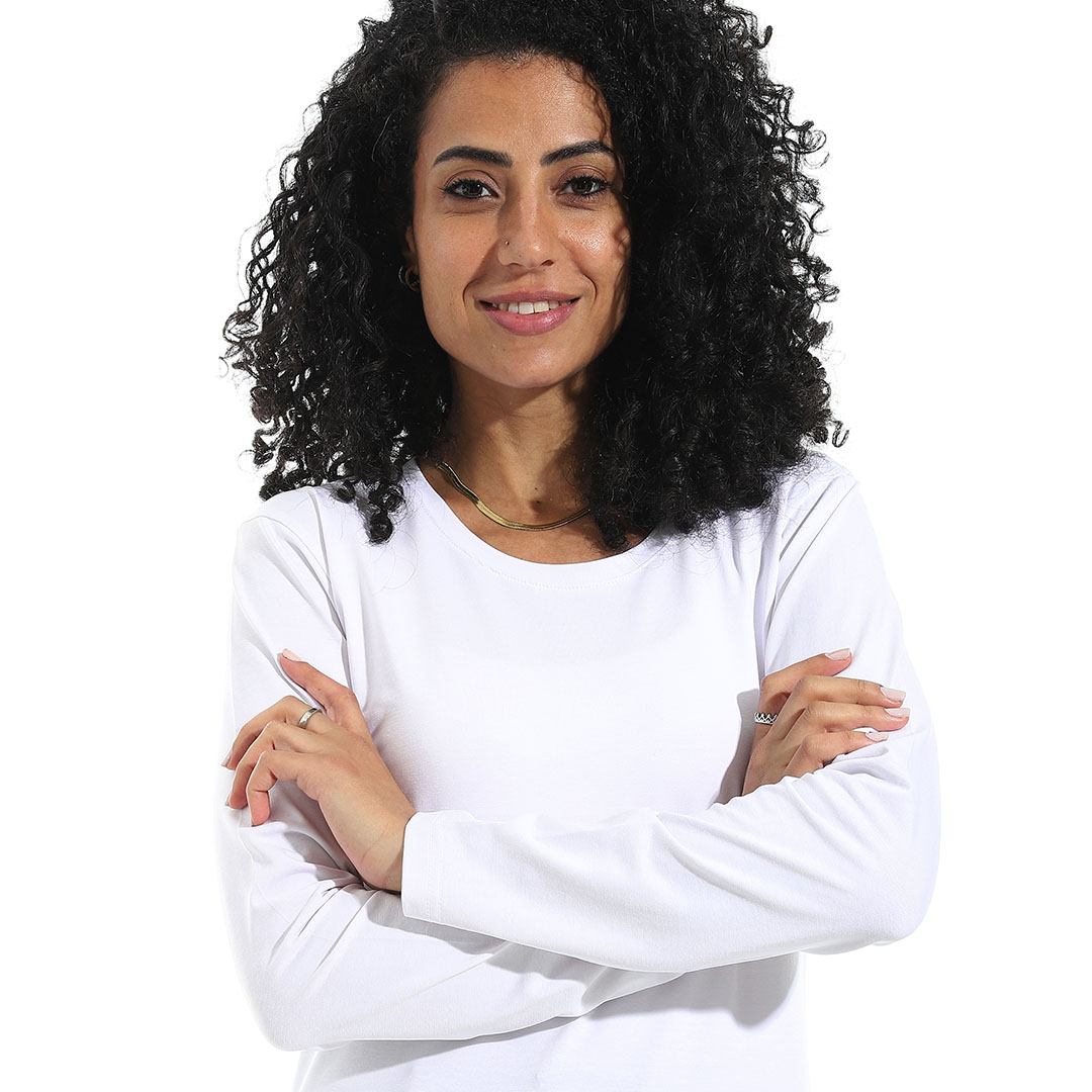 تيشيرت ليكرا بكم رقبة واسعة b27