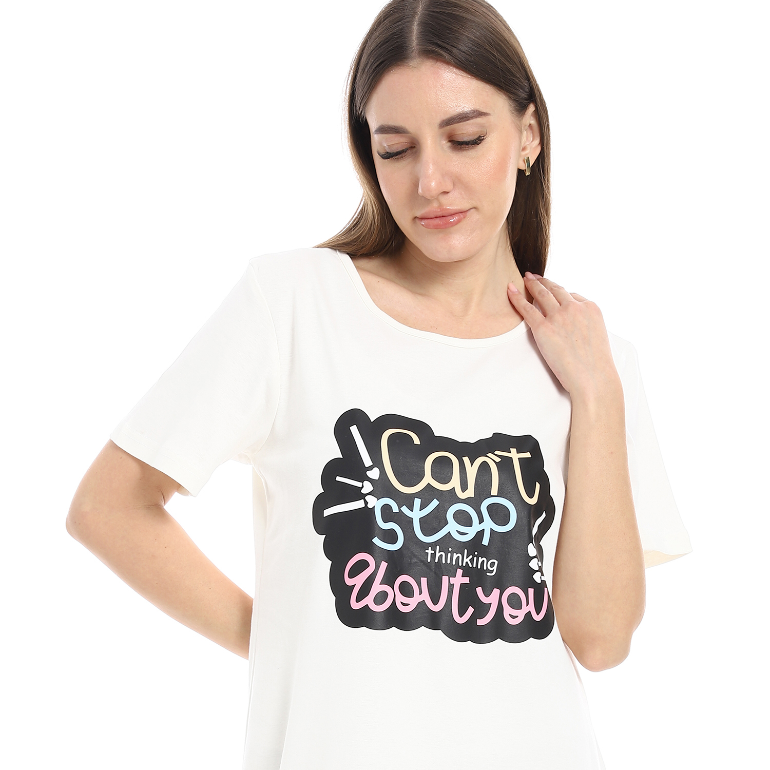 قميص نوم بأكمام قصيرة - h04