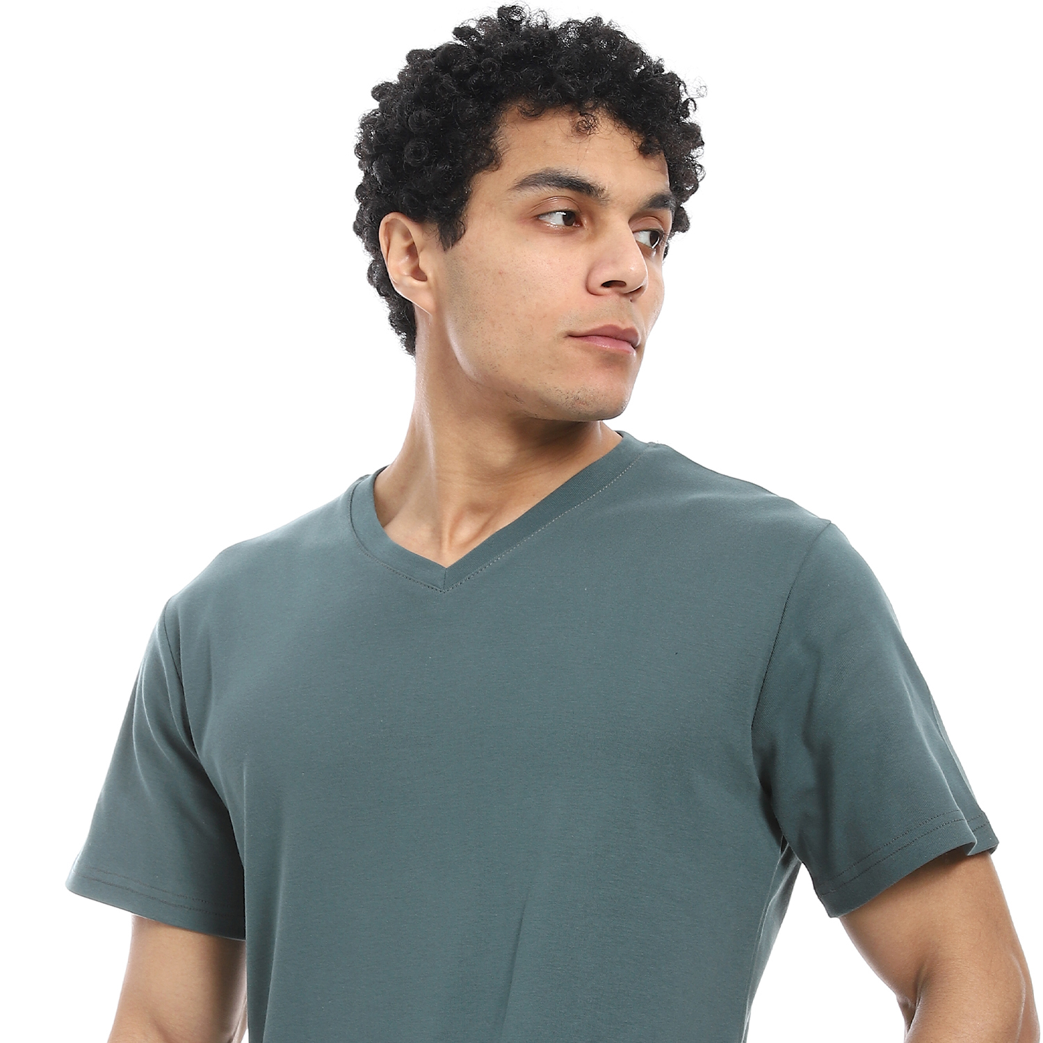 بيجامة برقبة على شكل حرف V مع بنطلون - h103