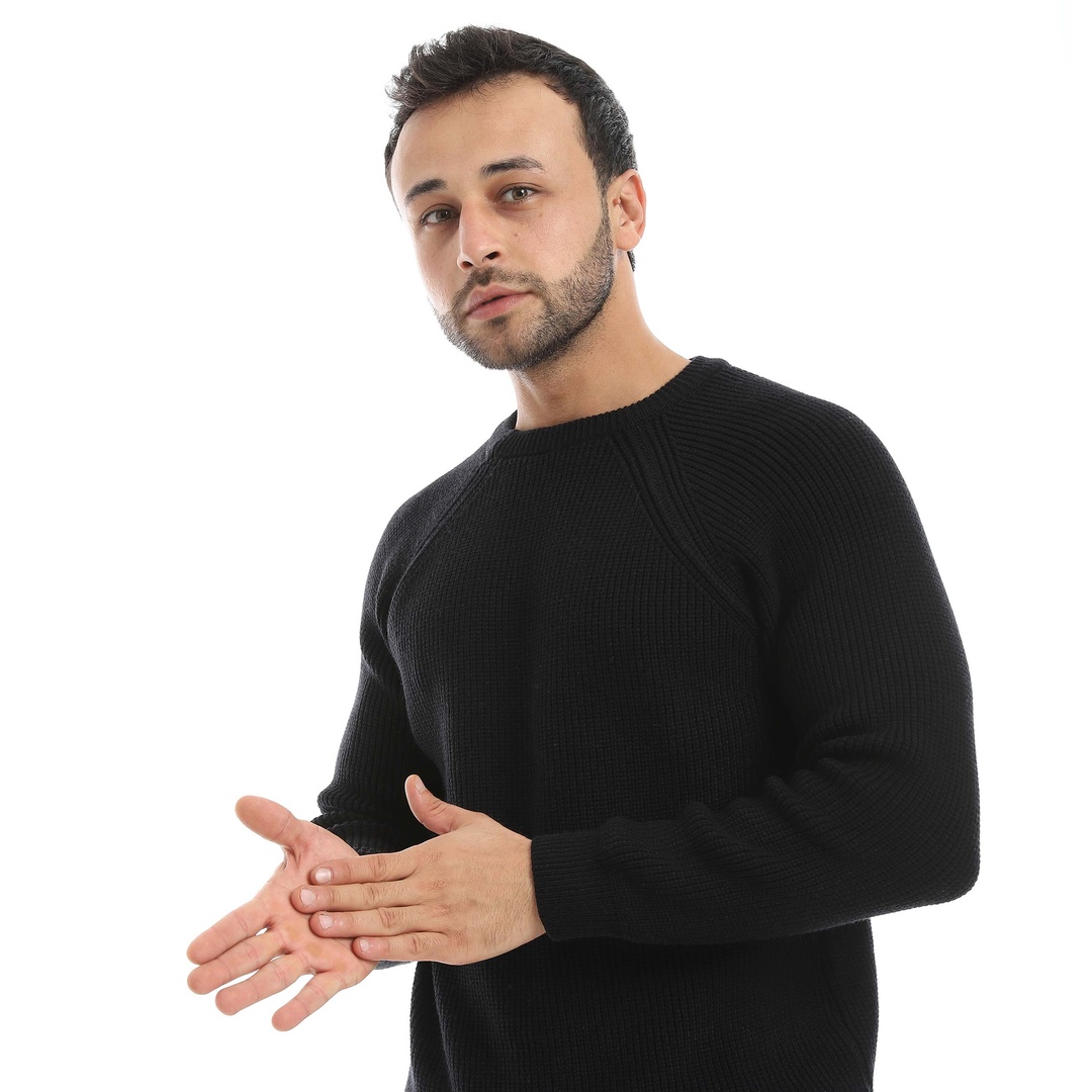 بلوفر صوف بكم رجالي m4422