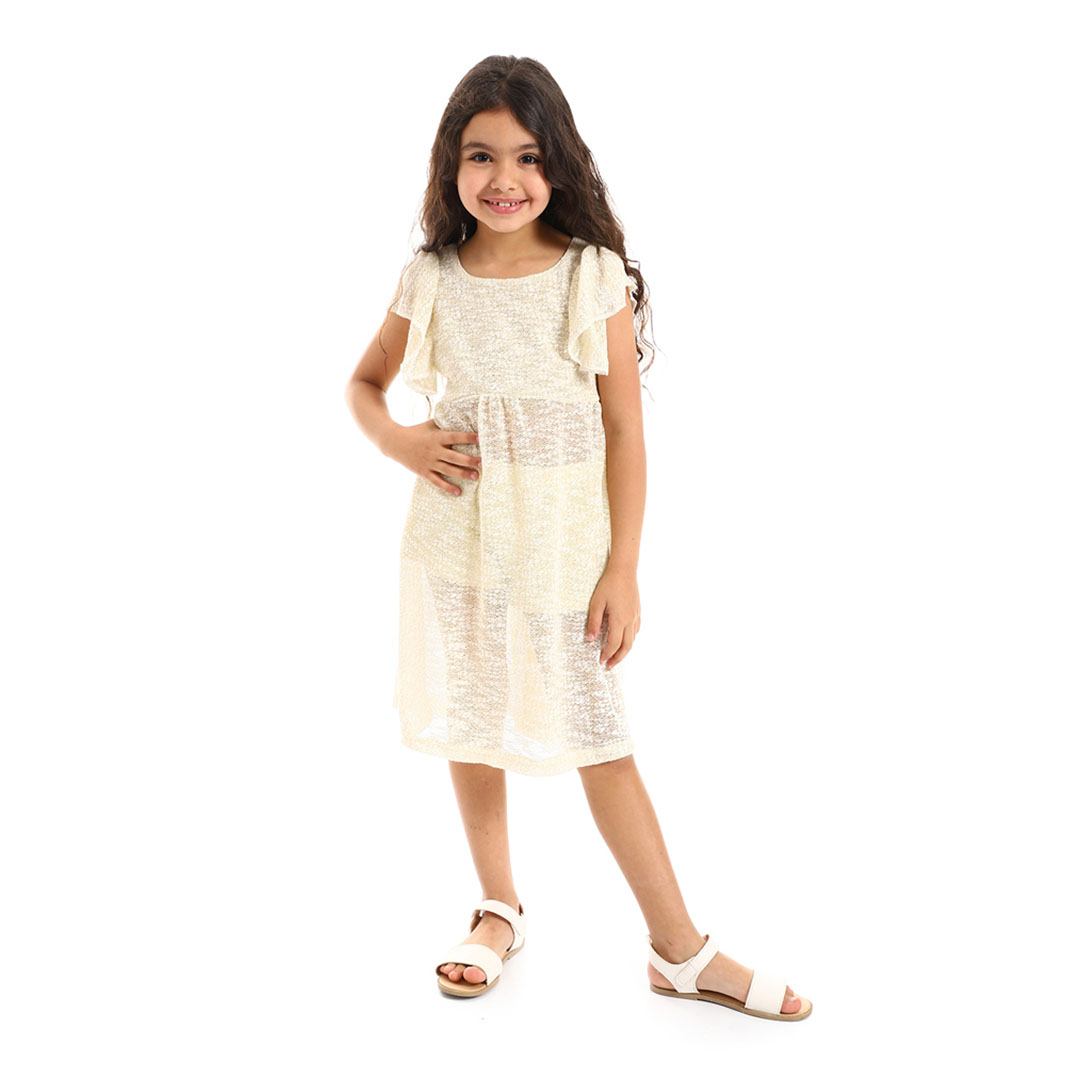 فستان كادي بناتي دانتيل - أوف وايت - g128