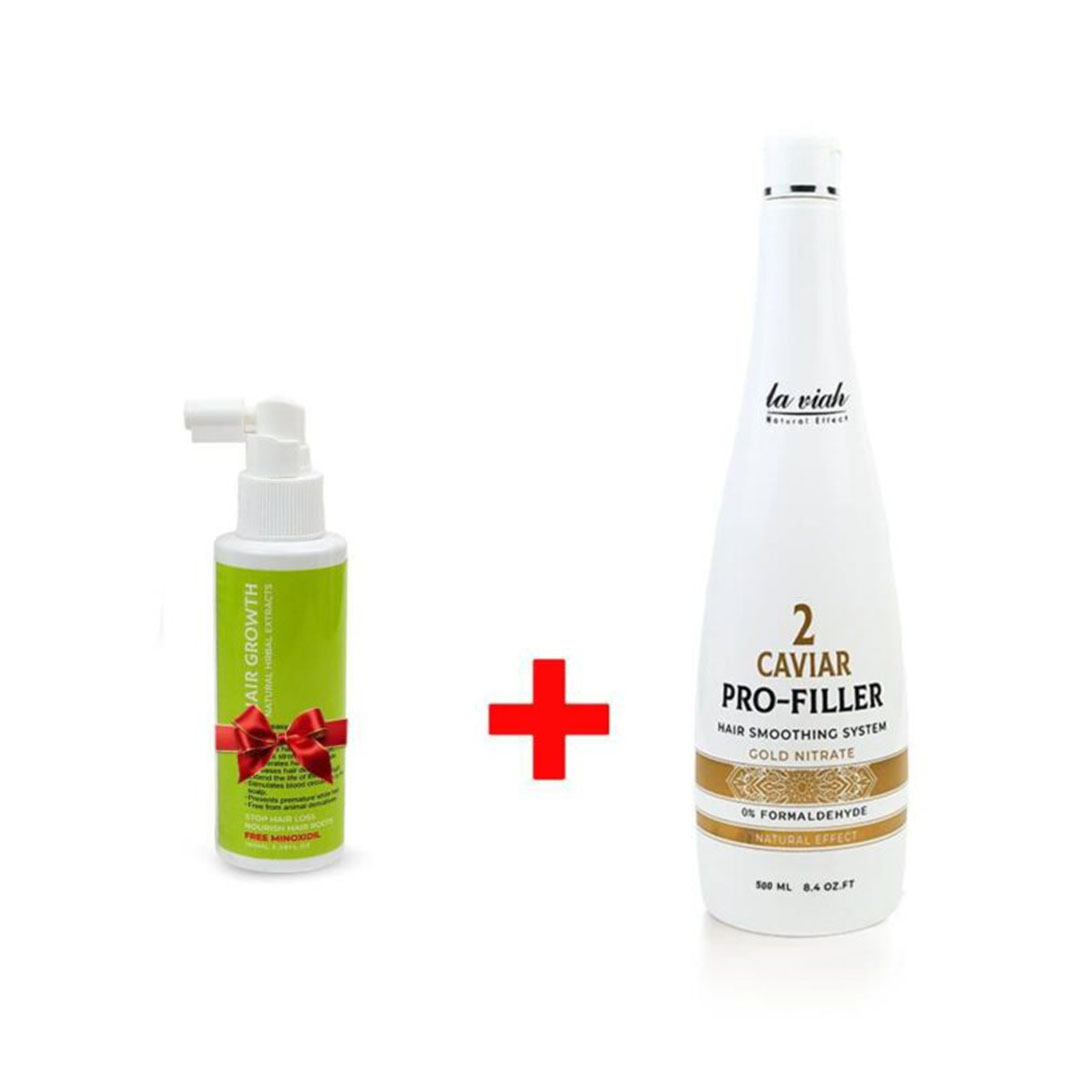 كافيار برو فيلر بنترات الذهب + هيرجروث - 500 مل