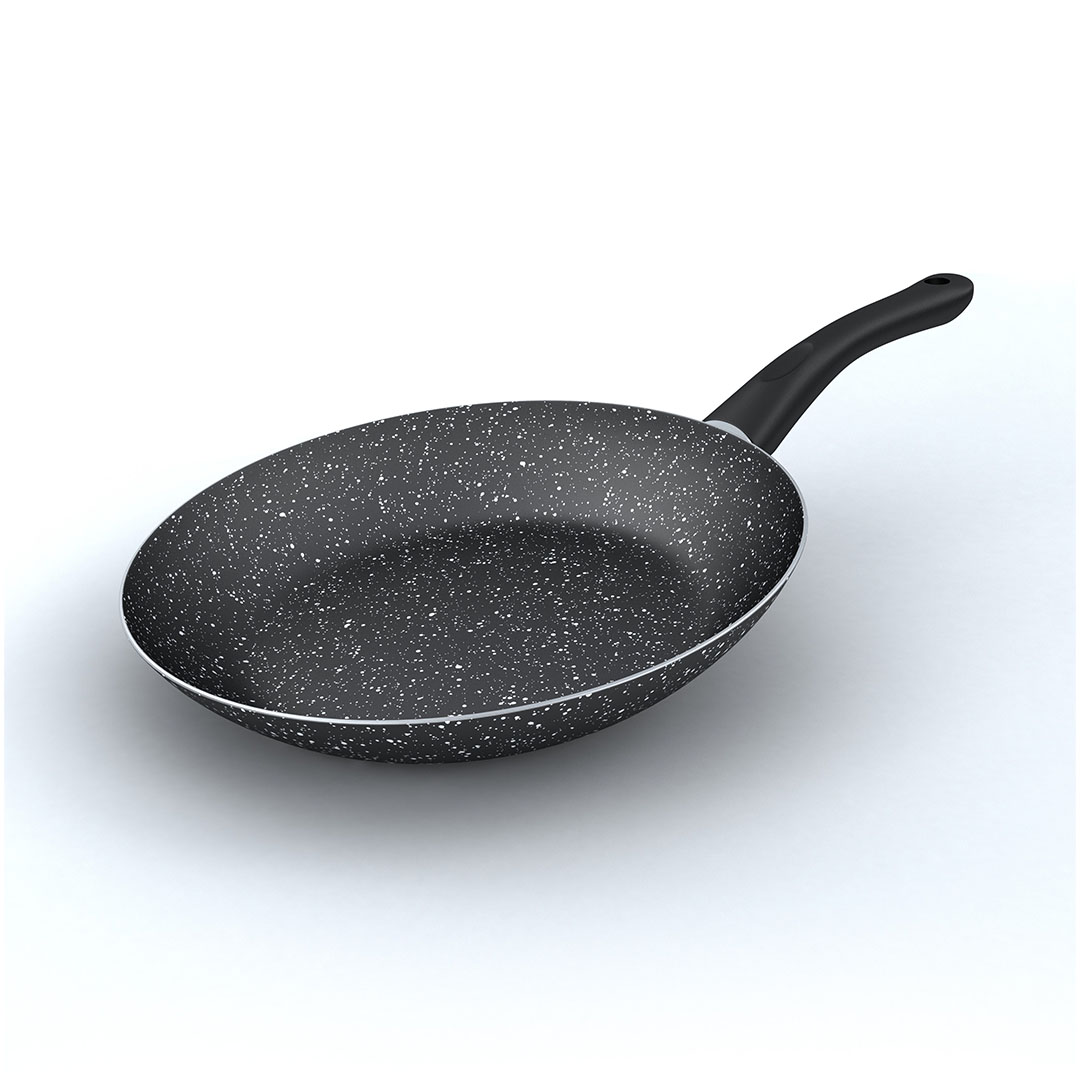 مقلاة جرانيت لازورد - مقاس 22 سم - أسود