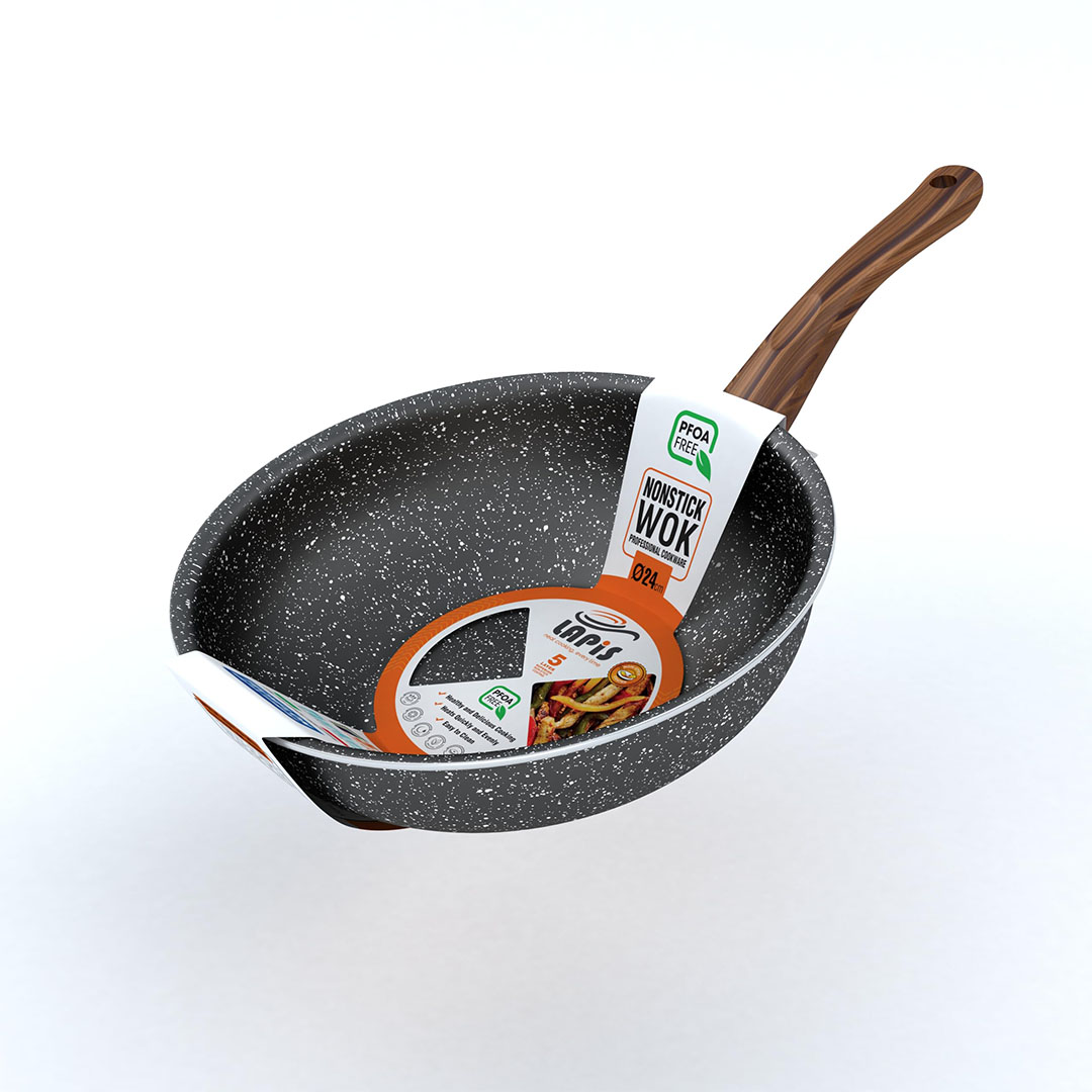 مقلاة عميقة جرانيت من لابيس - مقاس 24 سم - أسود