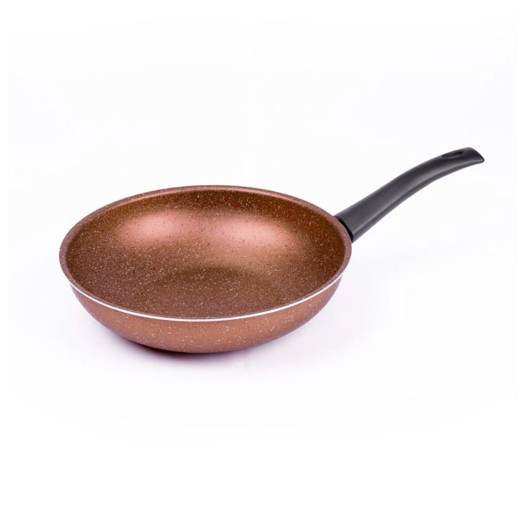 مقلاة جرانيت عميقة من لازورد - 28 سم - نحاسي